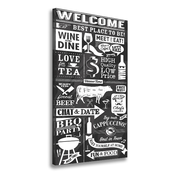 Cuadro canvas decorativo para salón vertical Restaurante
