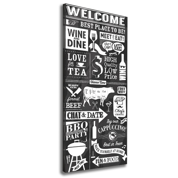 Cuadro canvas decorativo para salón vertical Restaurante