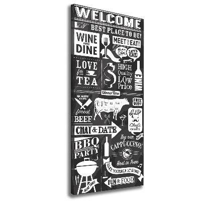 Cuadro canvas decorativo para salón vertical Restaurante