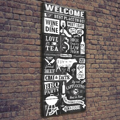 Cuadro canvas decorativo para salón vertical Restaurante