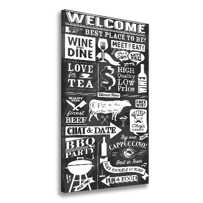 Cuadro canvas decorativo para salón vertical Restaurante