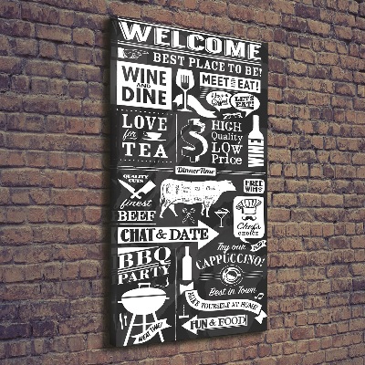 Cuadro canvas decorativo para salón vertical Restaurante