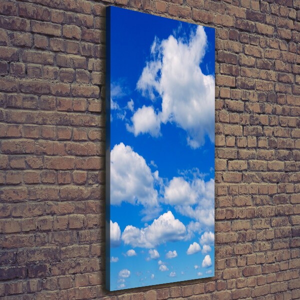 Cuadro moderno en lienzo resistente uv vertical Nubes en el cielo