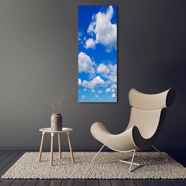Cuadro moderno en lienzo resistente uv vertical Nubes en el cielo