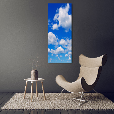 Cuadro moderno en lienzo resistente uv vertical Nubes en el cielo