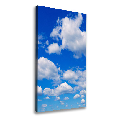 Cuadro moderno en lienzo resistente uv vertical Nubes en el cielo