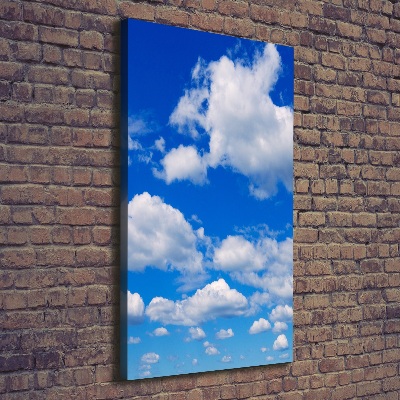 Cuadro moderno en lienzo resistente uv vertical Nubes en el cielo