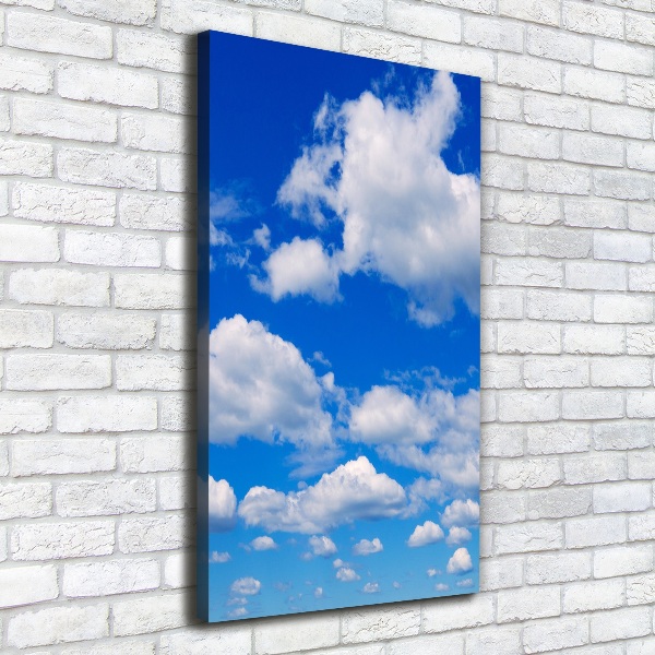 Cuadro moderno en lienzo resistente uv vertical Nubes en el cielo