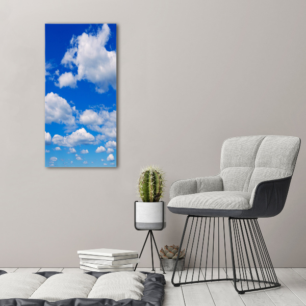 Cuadro moderno en lienzo resistente uv vertical Nubes en el cielo