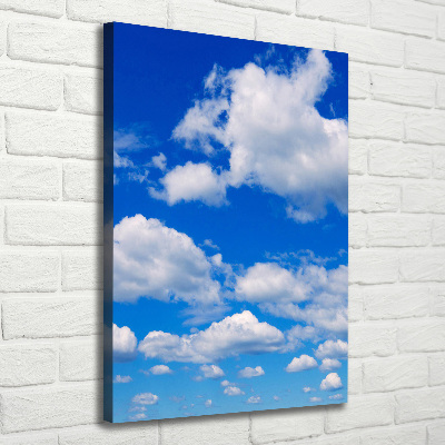 Cuadro moderno en lienzo resistente uv vertical Nubes en el cielo