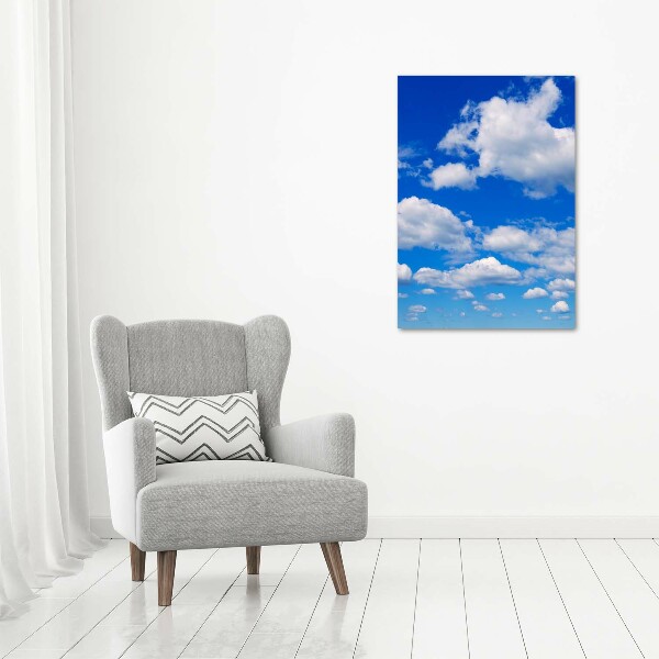 Cuadro moderno en lienzo resistente uv vertical Nubes en el cielo