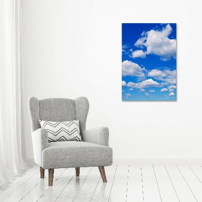 Cuadro moderno en lienzo resistente uv vertical Nubes en el cielo