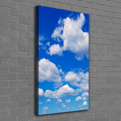 Cuadro moderno en lienzo resistente uv vertical Nubes en el cielo