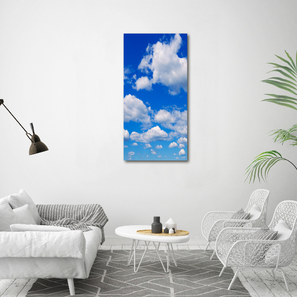 Cuadro moderno en lienzo resistente uv vertical Nubes en el cielo