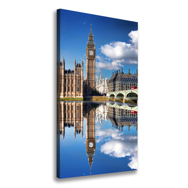 Cuadro canvas decorativo para salón vertical Big Ben de Londres