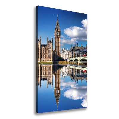 Cuadro canvas decorativo para salón vertical Big Ben de Londres