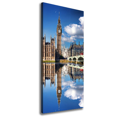 Cuadro canvas decorativo para salón vertical Big Ben de Londres