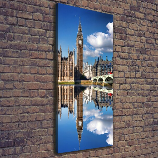 Cuadro canvas decorativo para salón vertical Big Ben de Londres