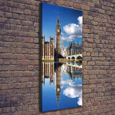 Cuadro canvas decorativo para salón vertical Big Ben de Londres