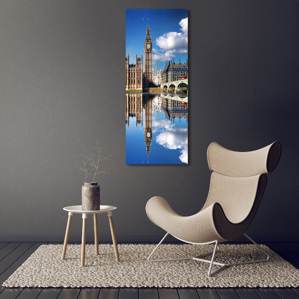 Cuadro canvas decorativo para salón vertical Big Ben de Londres