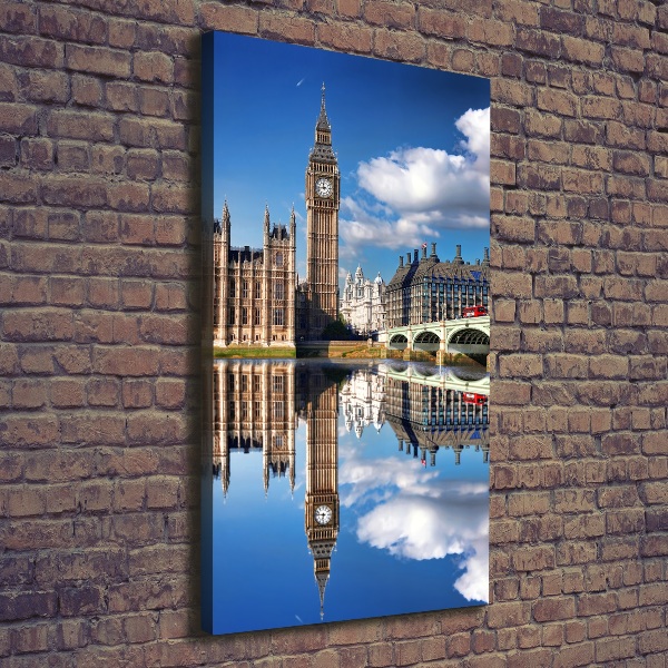 Cuadro canvas decorativo para salón vertical Big Ben de Londres