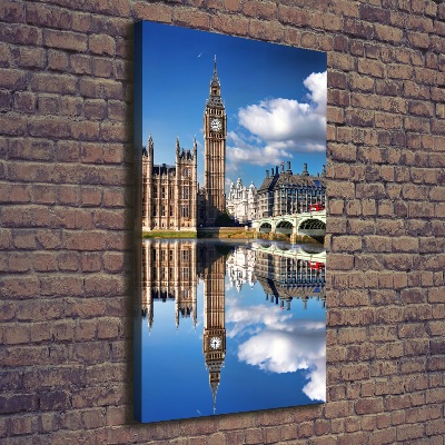Cuadro canvas decorativo para salón vertical Big Ben de Londres