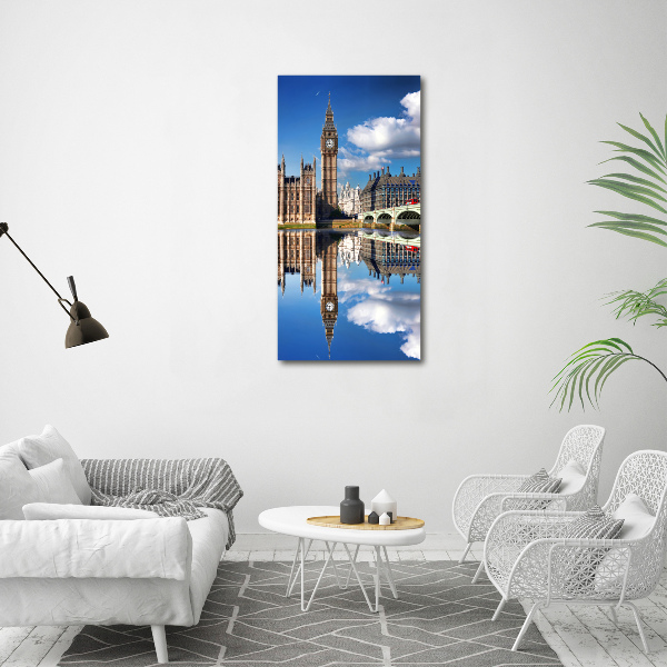Cuadro canvas decorativo para salón vertical Big Ben de Londres