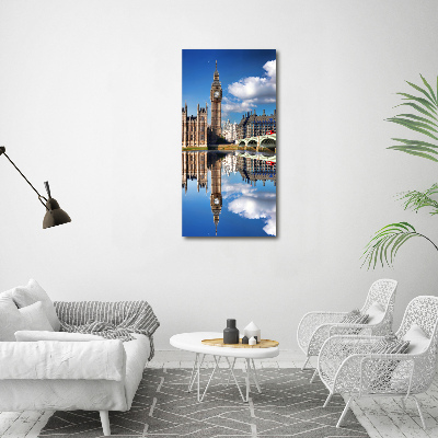 Cuadro canvas decorativo para salón vertical Big Ben de Londres