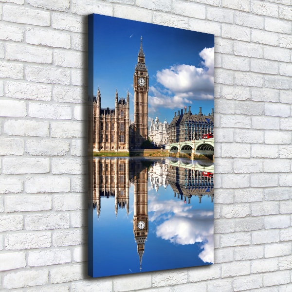 Cuadro canvas decorativo para salón vertical Big Ben de Londres