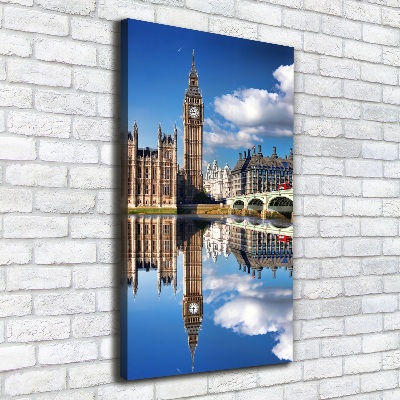 Cuadro canvas decorativo para salón vertical Big Ben de Londres