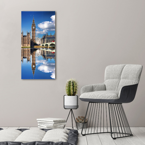 Cuadro canvas decorativo para salón vertical Big Ben de Londres
