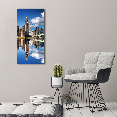 Cuadro canvas decorativo para salón vertical Big Ben de Londres