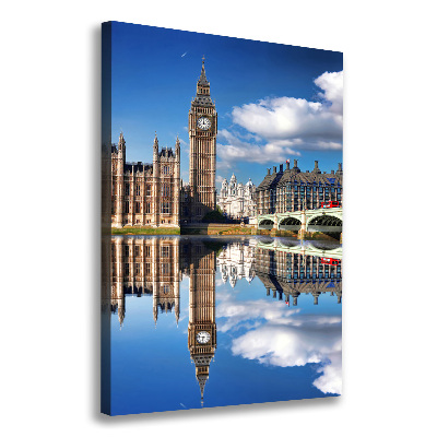 Cuadro canvas decorativo para salón vertical Big Ben de Londres