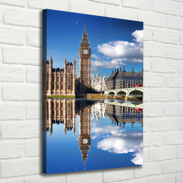 Cuadro canvas decorativo para salón vertical Big Ben de Londres