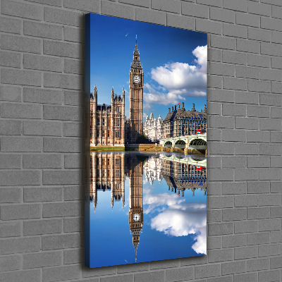 Cuadro canvas decorativo para salón vertical Big Ben de Londres