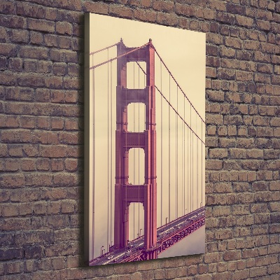 Cuadro moderno en lienzo resistente uv vertical Puente de San Francisco
