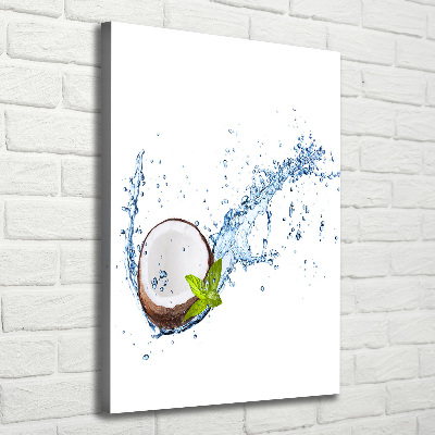 Cuadro canvas decorativo para salón vertical Coco