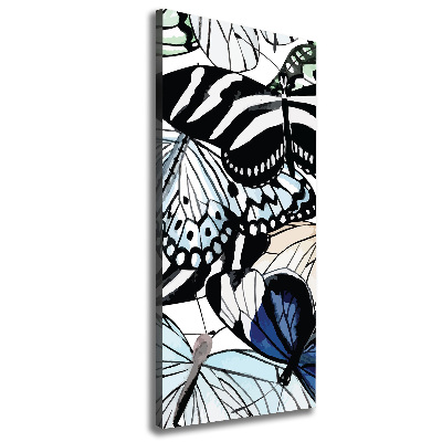 Cuadro moderno en lienzo resistente uv vertical Mariposas