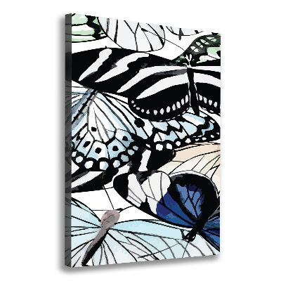 Cuadro moderno en lienzo resistente uv vertical Mariposas