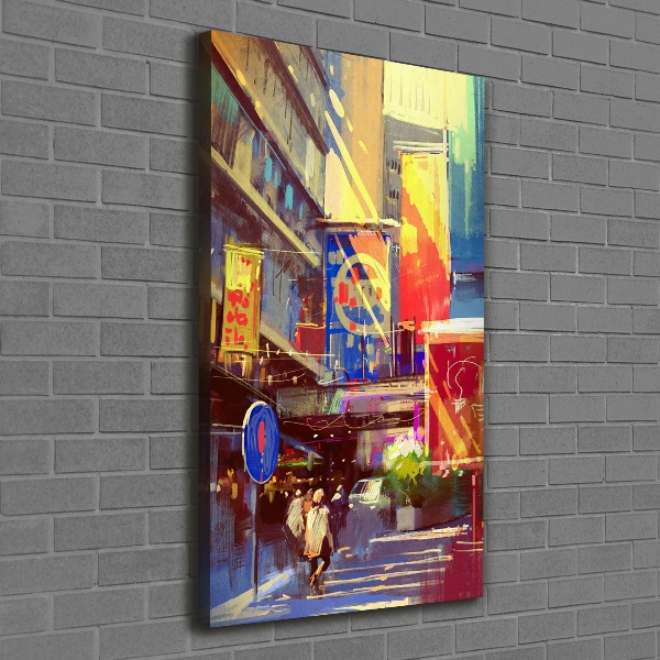 Impresión en lienzo vertical Ciudad colorida