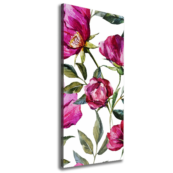 Impresión en lienzo vertical Amapolas