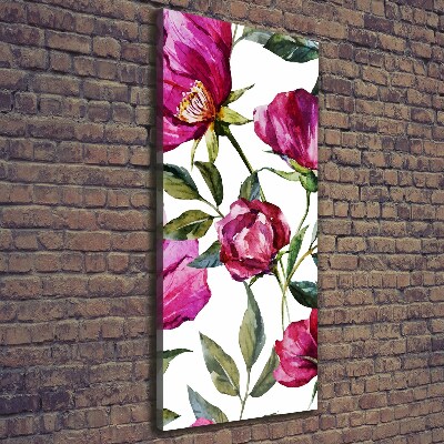 Impresión en lienzo vertical Amapolas