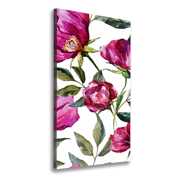 Impresión en lienzo vertical Amapolas