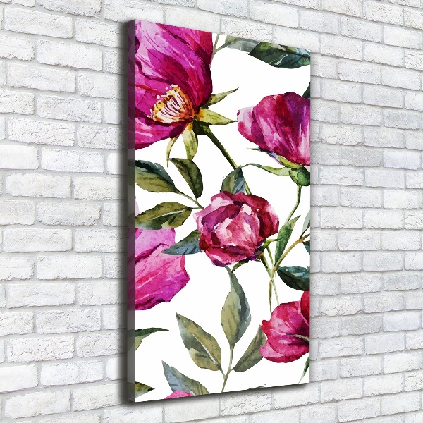 Impresión en lienzo vertical Amapolas