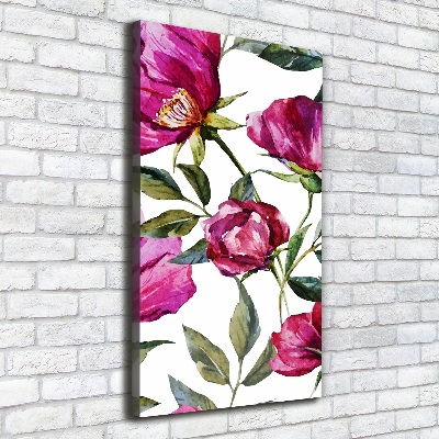 Impresión en lienzo vertical Amapolas