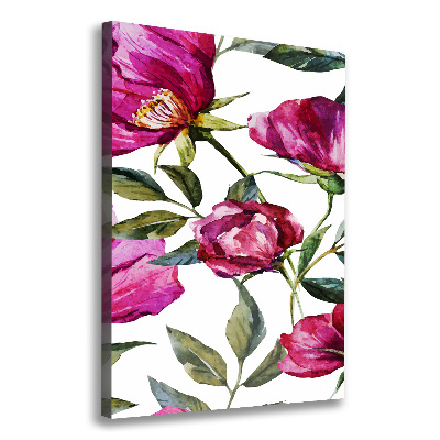 Impresión en lienzo vertical Amapolas