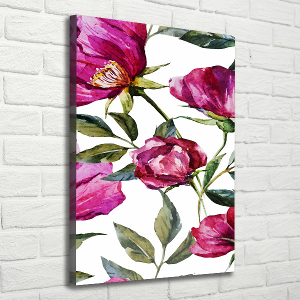 Impresión en lienzo vertical Amapolas