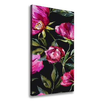 Fotografía en lienzo vertical Amapolas