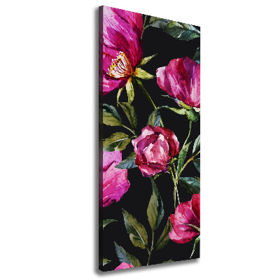 Fotografía en lienzo vertical Amapolas