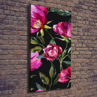 Fotografía en lienzo vertical Amapolas